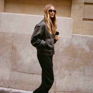 Rosie Huntington-Whiteley Stuns in All-Black Street Style: A Vision of Mystical Elegance